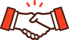 外注先がバラバラで、成果につながる連携が取れていない課題のアイコン